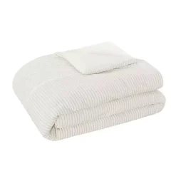 Ivory Striped Oversized King 3-pc. Comforter Set