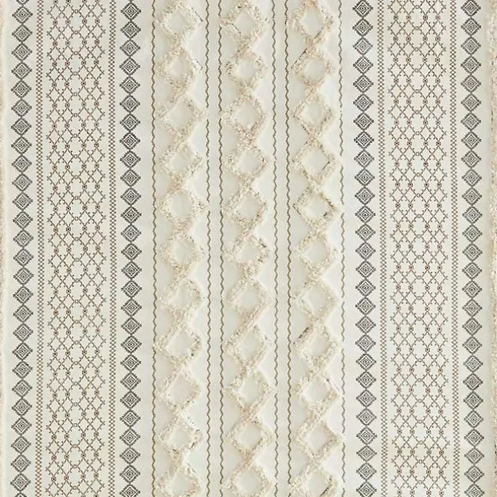 Ivory Textured Chenille Shower Curtain