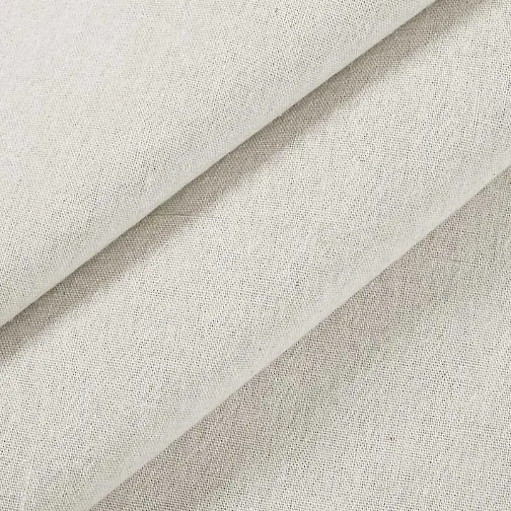 Ivory Top Knotted Burlap Curtain Panel Set, 95 in.