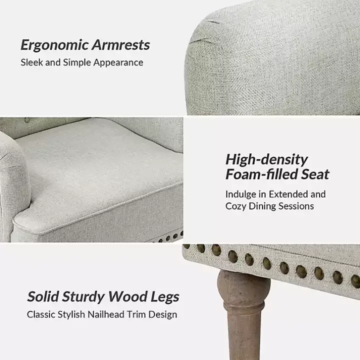 Ivory Tufted Britt Accent Chair