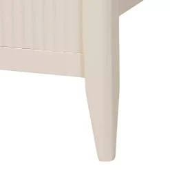Ivory Wood Fluted Headboard Primrose King Bed