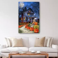 Jack o Lantern Mansion Canvas Art Print, 32x48