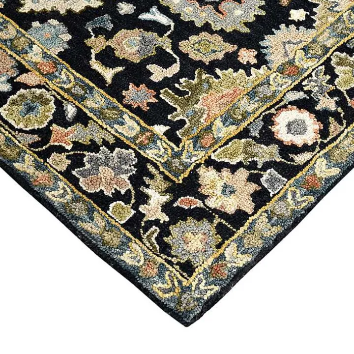 Jackson Black Hand-Tufted Area Rug, 5x7