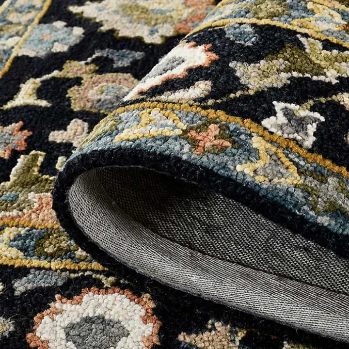 Jackson Black Hand-Tufted Area Rug, 5x7