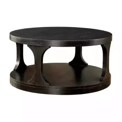 Jarrod Antique Wood Grain Shelf Coffee Table