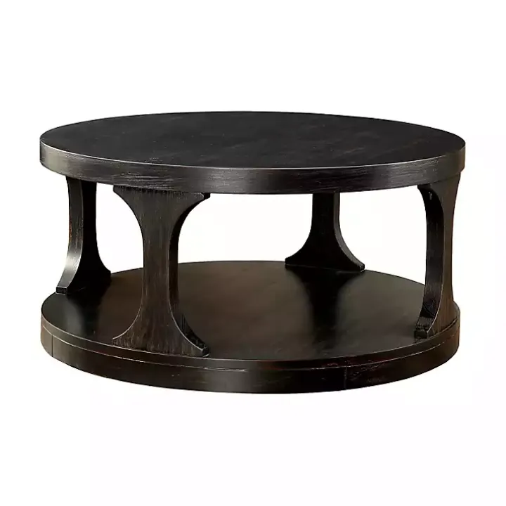 Jarrod Antique Wood Grain Shelf Coffee Table