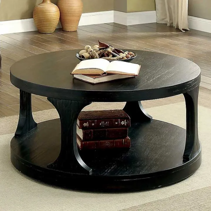 Jarrod Antique Wood Grain Shelf Coffee Table