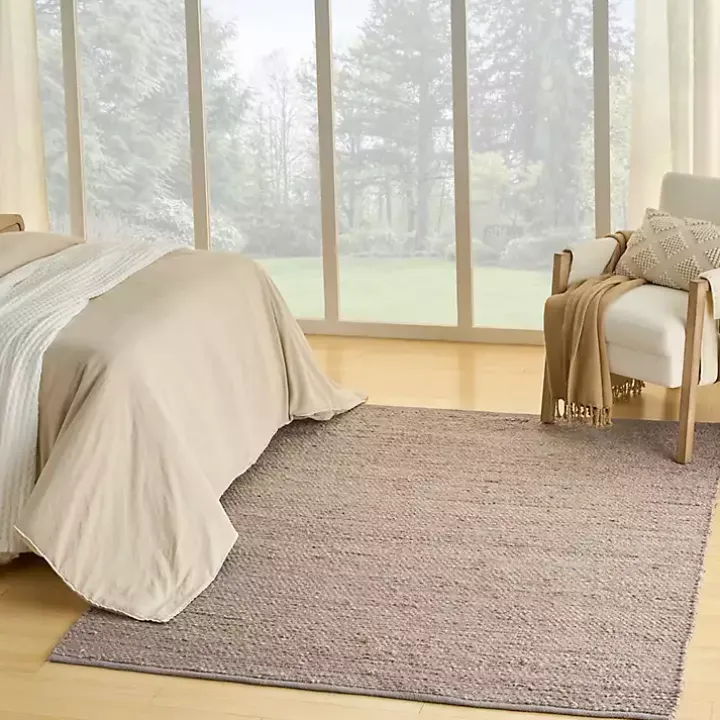 Jaxon Gray Natural Jute Area Rug, 5x7