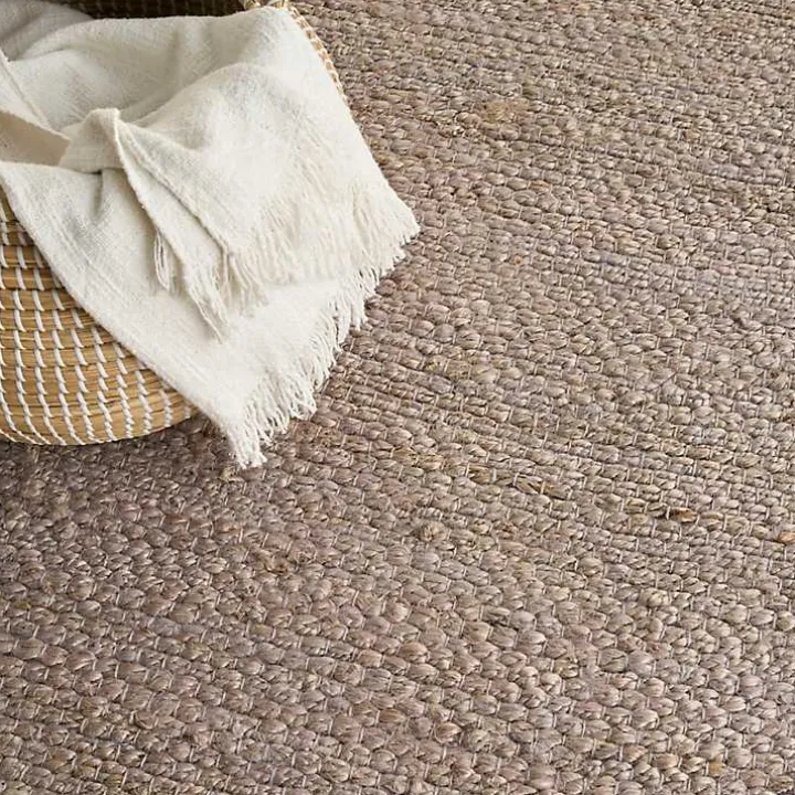 Jaxon Gray Natural Jute Area Rug, 8x10