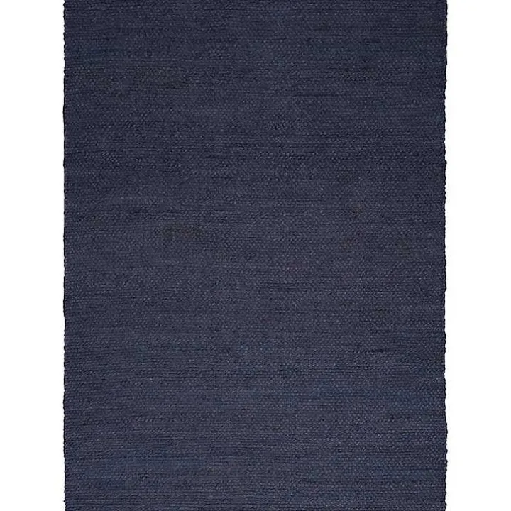 Jaxon Navy Natural Jute Area Rug, 4x6
