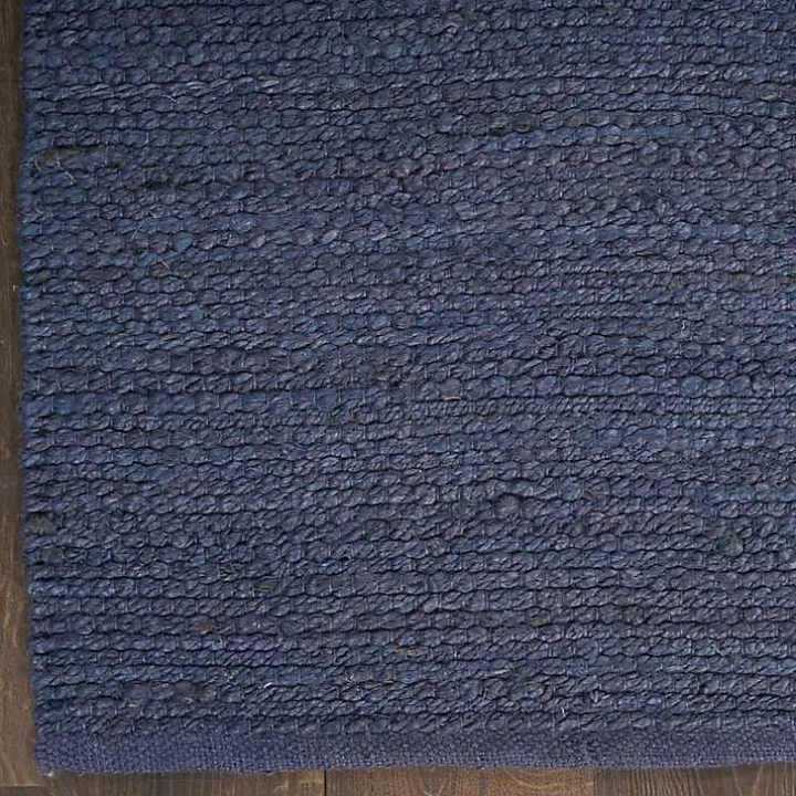 Jaxon Navy Natural Jute Area Rug, 4x6