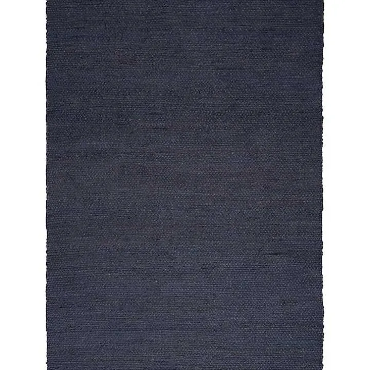 Jaxon Navy Natural Jute Area Rug, 5x7