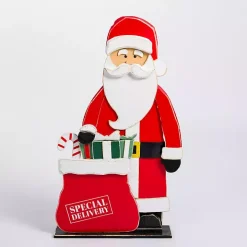 Jolly Santa with Presents Porch Figurine