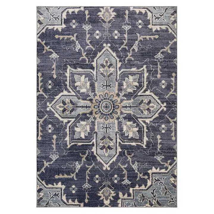 Jordan Eva Purple Medallion Area Rug, 6x9