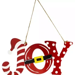 Joy Santa Hat and Belt Wall Plaque