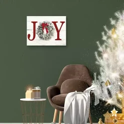 Joy Wreath Canvas Art Print