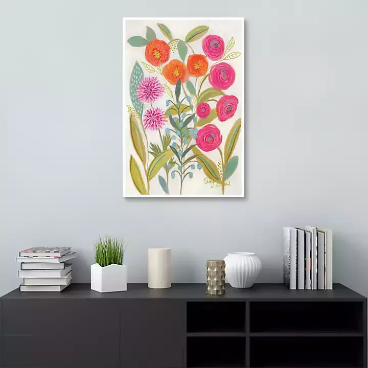 Joyful Garden VII Framed Canvas Art Print