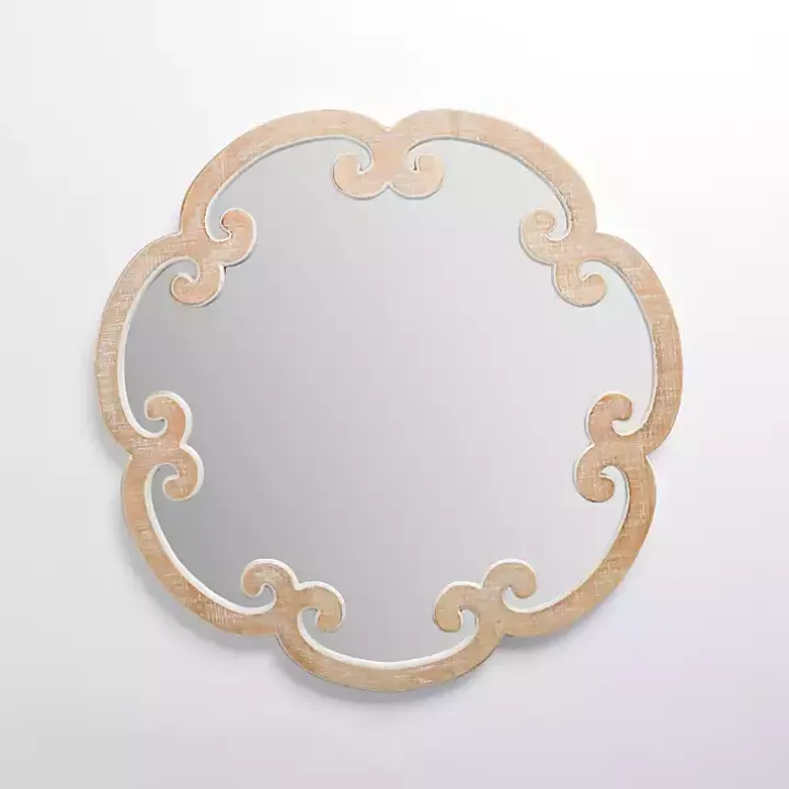 Juliette Curled Frame Wood Wall Mirror