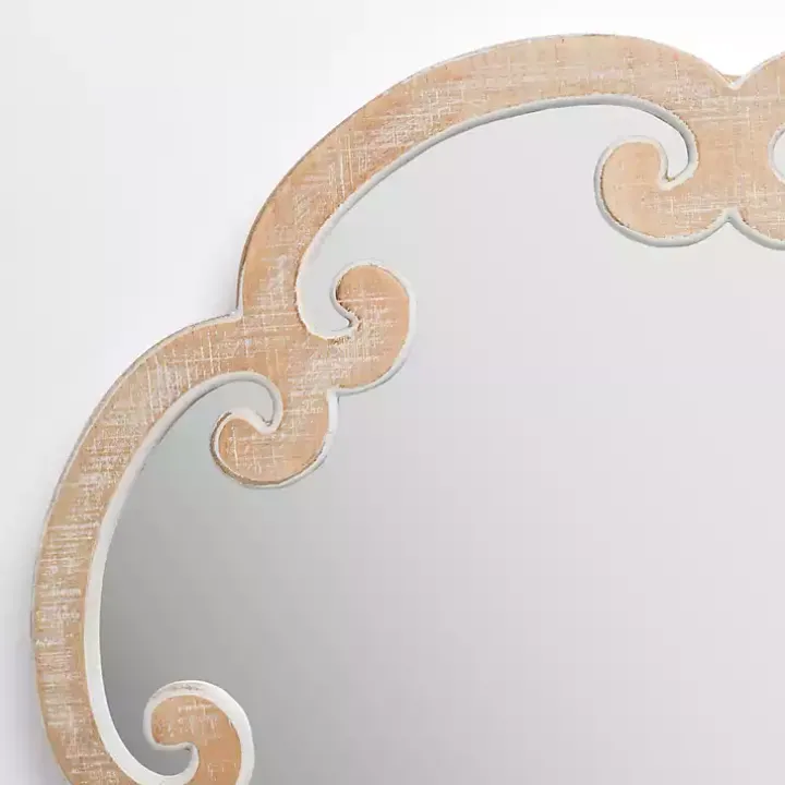 Juliette Curled Frame Wood Wall Mirror
