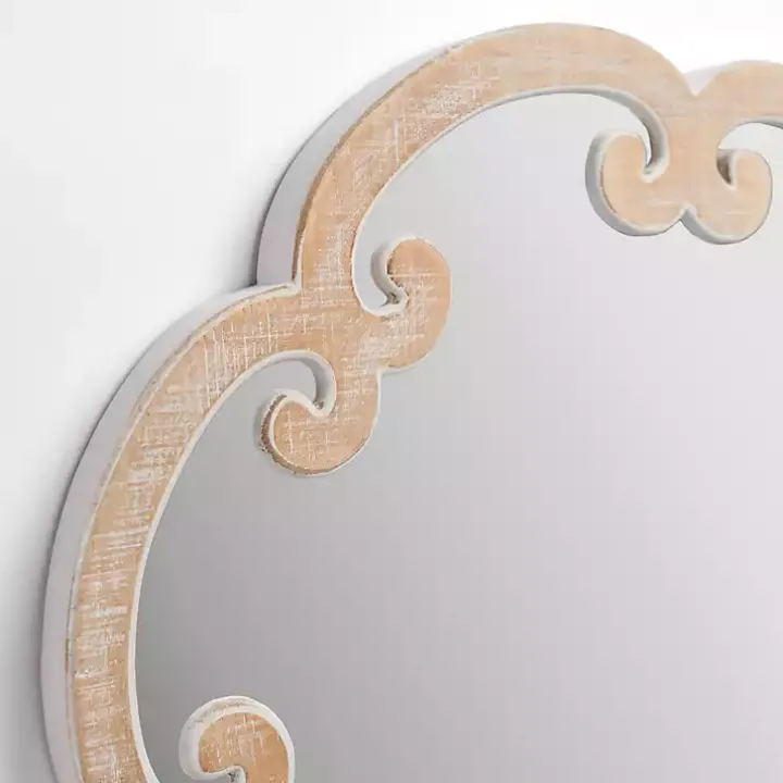 Juliette Curled Frame Wood Wall Mirror