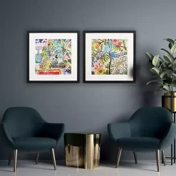 Jungle Cat Landscape Framed Art Prints, Set of 2