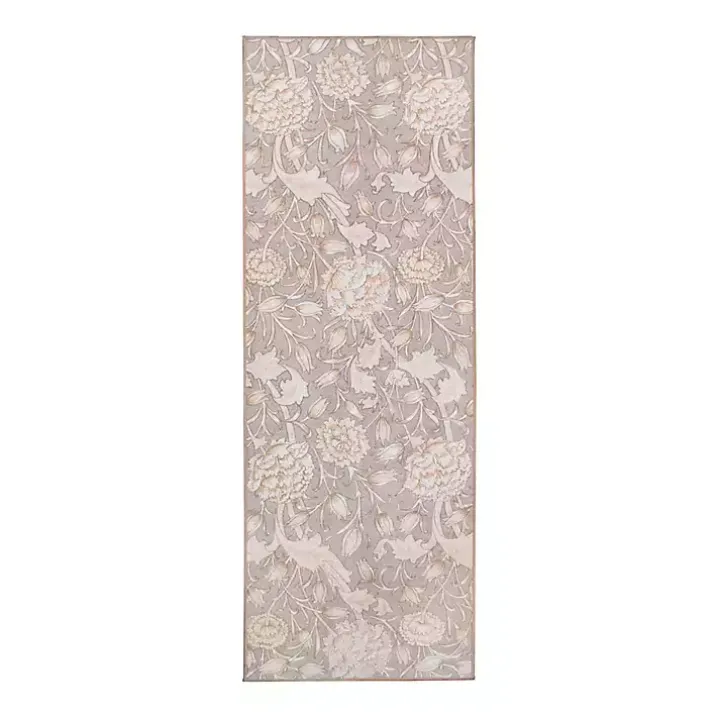 Kalini Natural Floral Washable Runner, 2x7