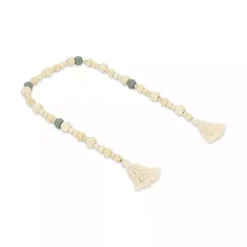 Kara Blue Beaded Wood Polygon Decorative Garland