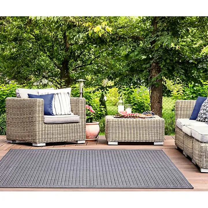 Kaya Navy Gradient Indoor/Outdoor Area Rug, 6x9