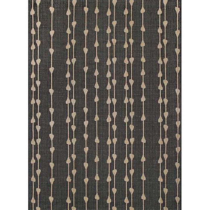 Kendall Gray Vertical Teardrop Outdoor Rug, 5x8