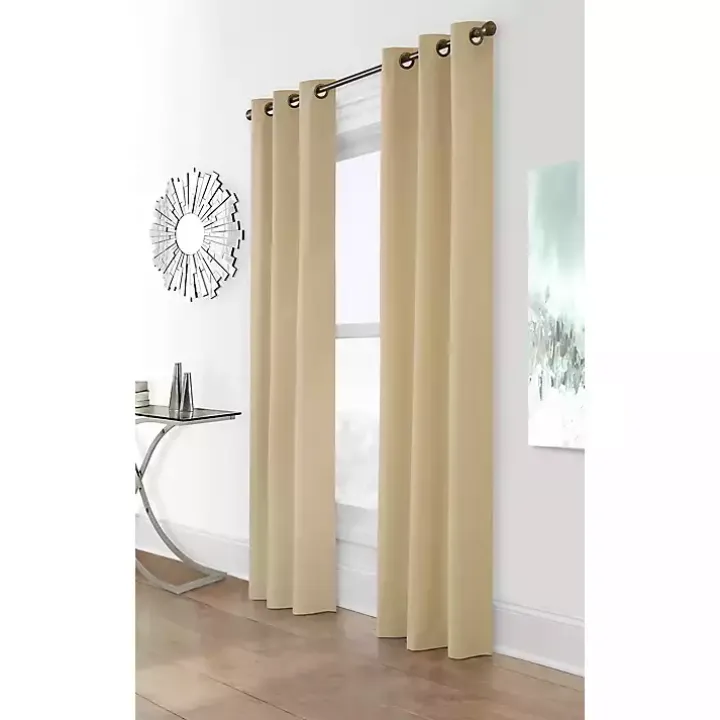 Khaki Room Darkening Curtain Panel Set, 54 in.