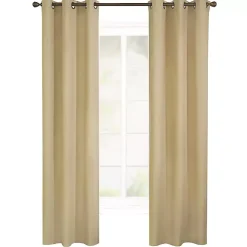 Khaki Room Darkening Curtain Panel Set, 72 in.