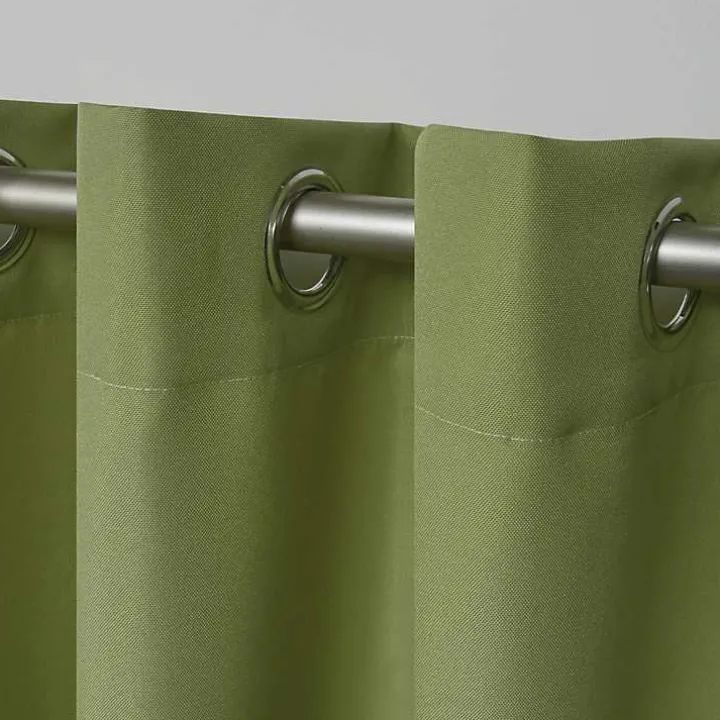 Kiwi Green Cabana Curtain Panel Set, 84 in.