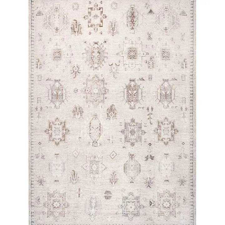 Krystin Distressed Washable Area Rug, 5x8
