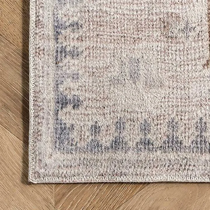 Krystin Distressed Washable Area Rug, 5x8