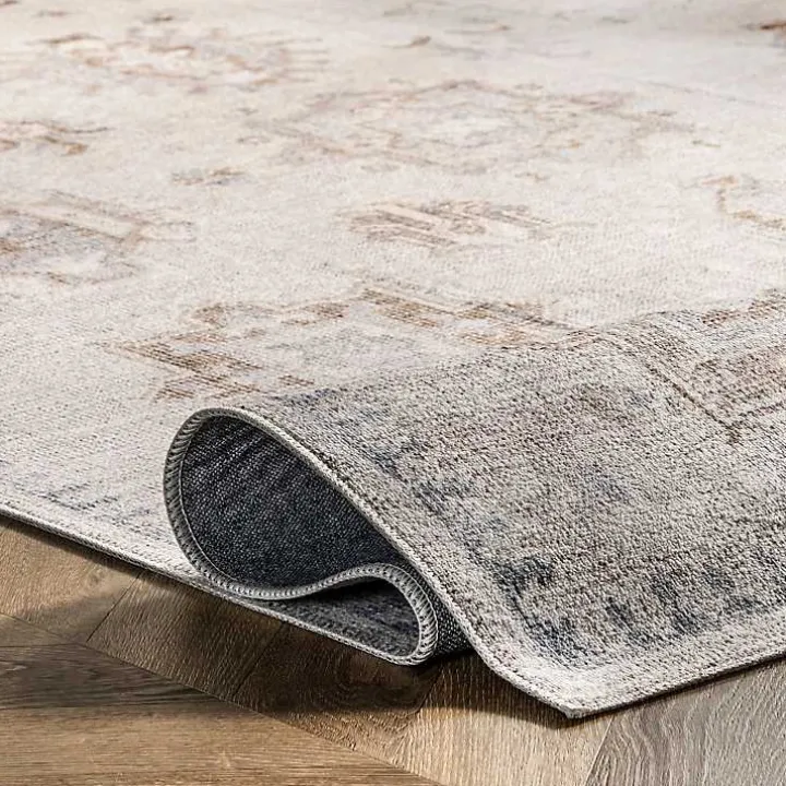 Krystin Distressed Washable Area Rug, 5x8