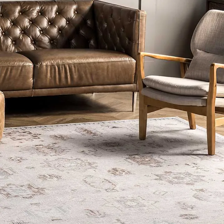 Krystin Distressed Washable Area Rug, 5x8