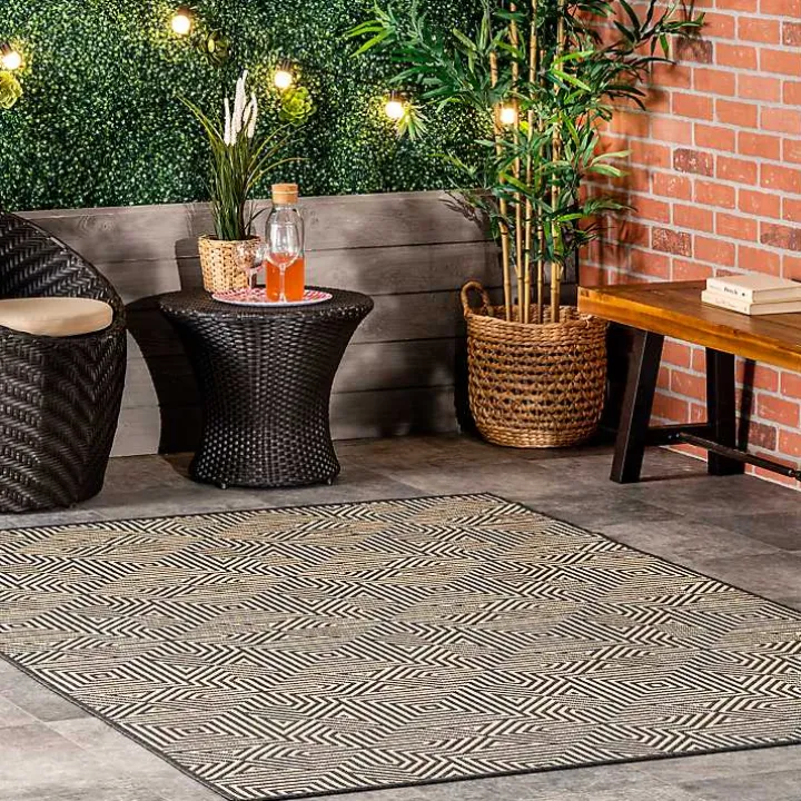 Kylie Gray Modern Abstract Outdoor Rug, 8x10