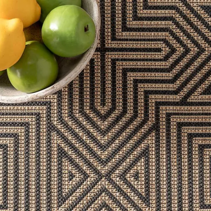 Kylie Gray Modern Abstract Outdoor Rug, 8x10