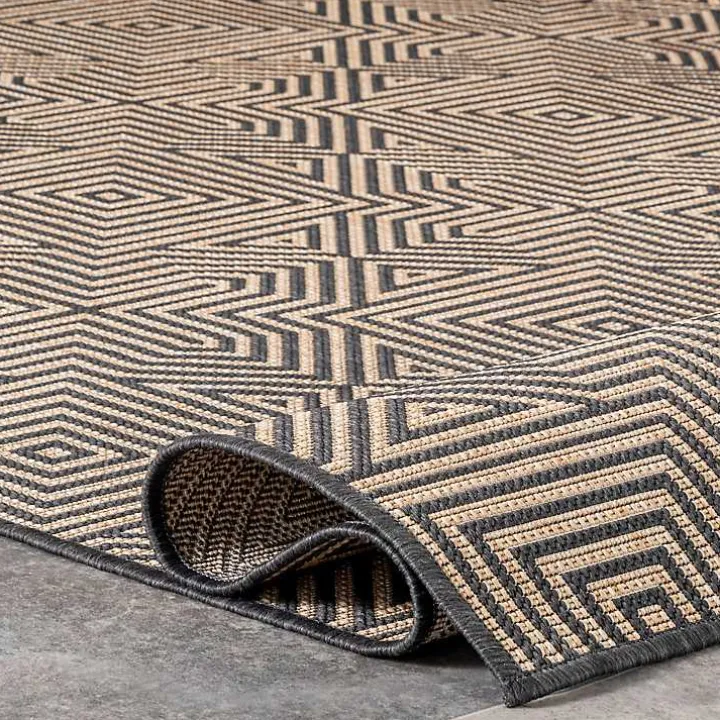 Kylie Gray Modern Abstract Outdoor Rug, 8x10
