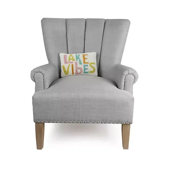 Lake Vibes Hooked Lumbar Pillow