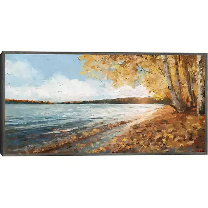 Lakeside Colors Framed Canvas Art Print
