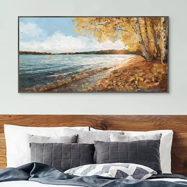 Lakeside Colors Framed Canvas Art Print