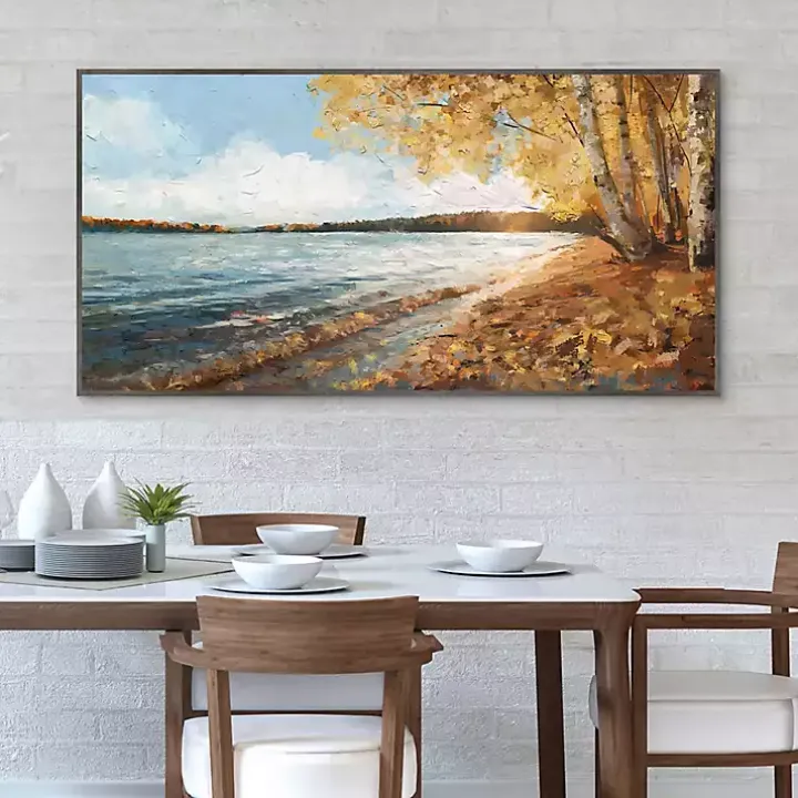 Lakeside Colors Framed Canvas Art Print
