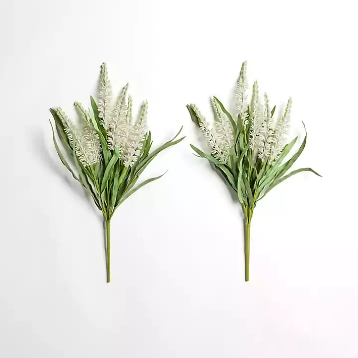 Large Cream Heather Bushes, Set of 2