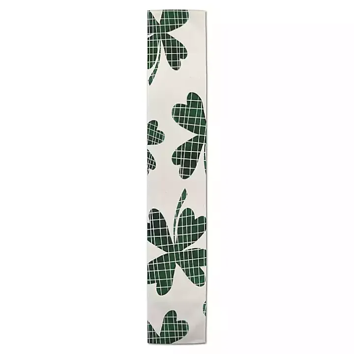 Large Plaid Clover Table Runner, 90 in.