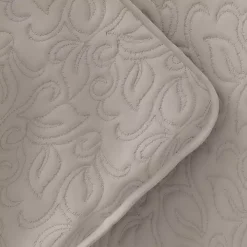 Latte Floral Stitch 2-pc. Twin Quilt Set