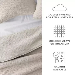 Latte Floral Stitch 2-pc. Twin Quilt Set