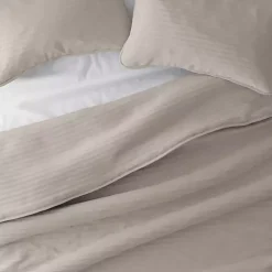 Latte Stitched Stripes 2-pc. Twin Quilt Set