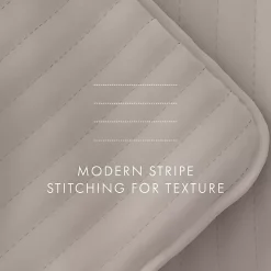 Latte Stitched Stripes 3-pc. King Quilt Set