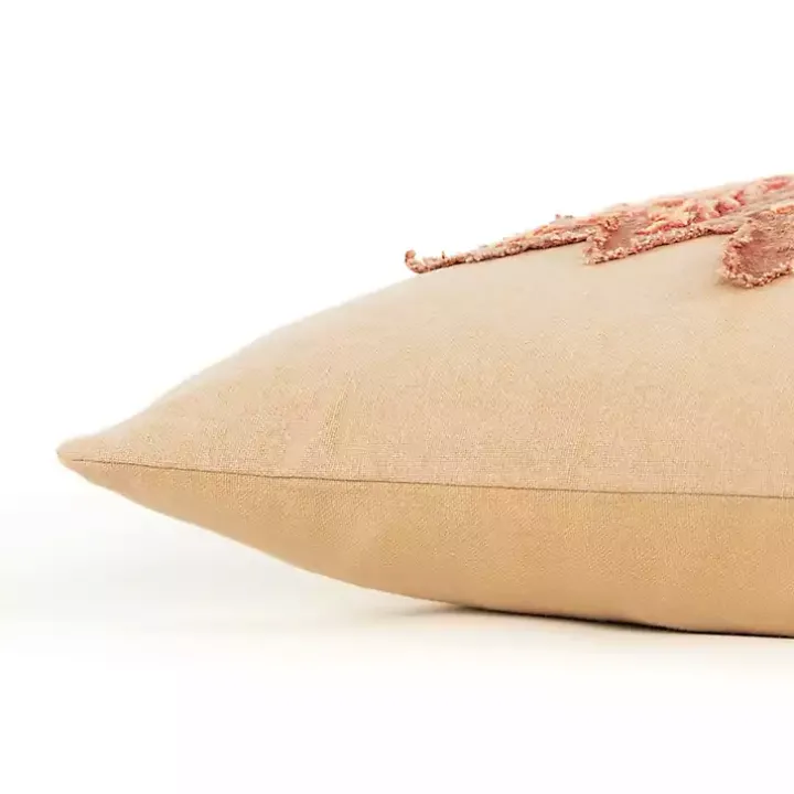 Leaf Patterned Harvest Lumbar Pillow